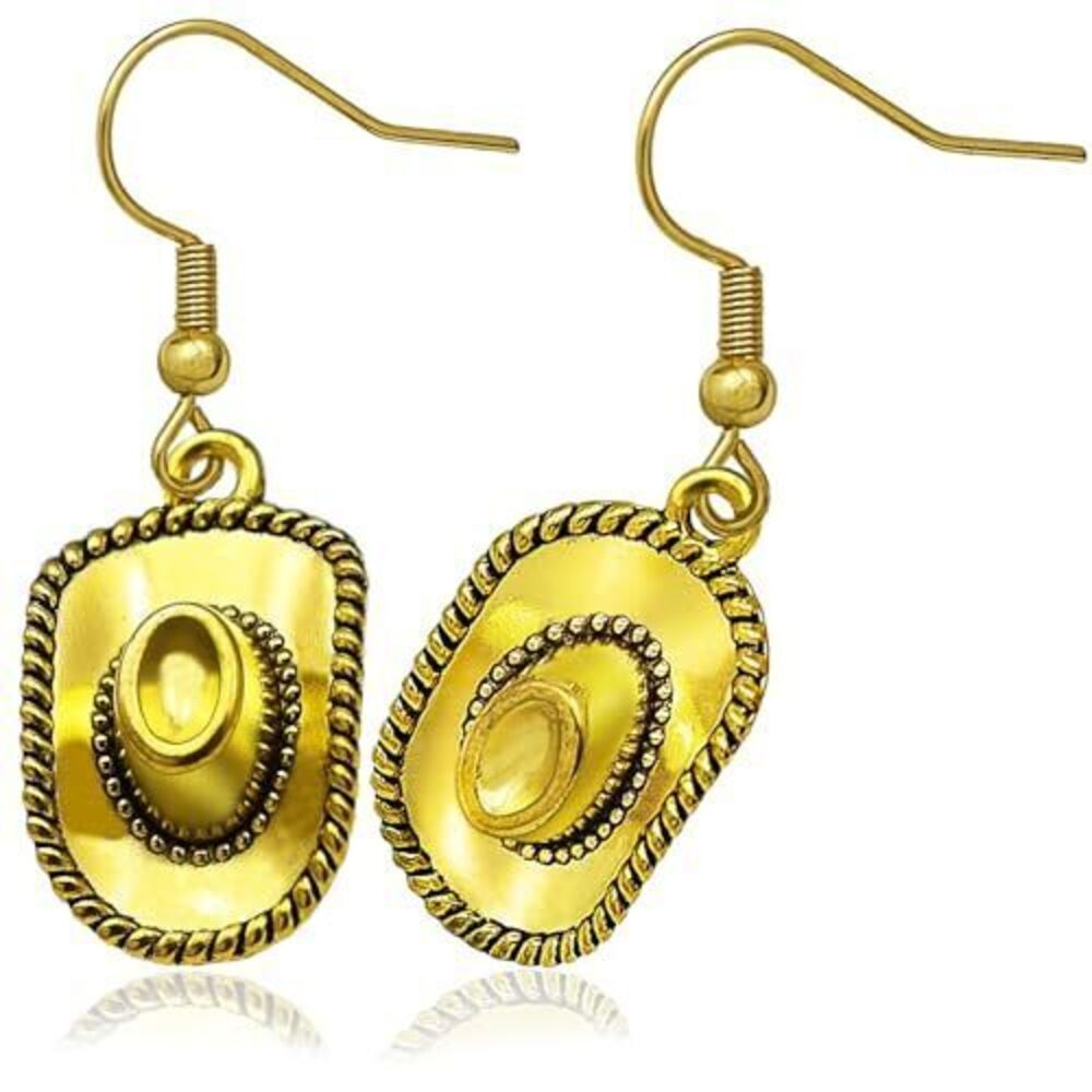 1241 Western West Cowgirl Texas Boots Spur Dangle Drop Earrings Rodeo Boho